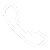Telephone receiver icon on black background